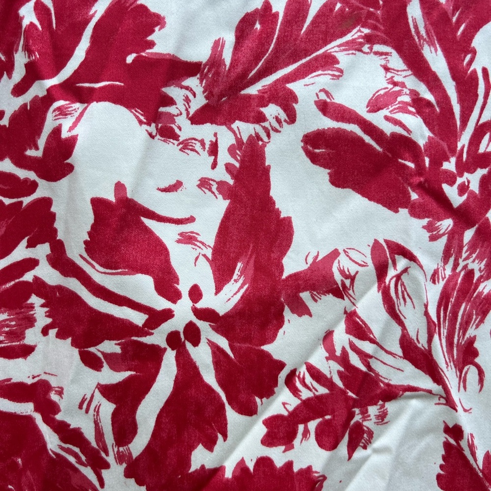 THE LIMITED Red Cream Watercolor Floral Stretch Pencil Skirt Women’s 6 NWT NEW - Picture 3 of 10